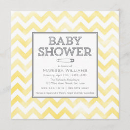 Invitación de Baby Shower de patrón de Chevron