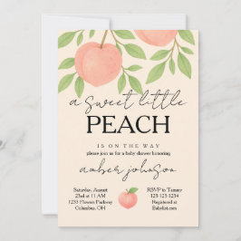 Invitación de Baby Shower de Peach