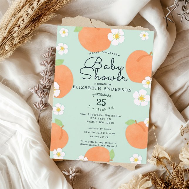 Invitación de Baby Shower de Peach (Subido por el creador)