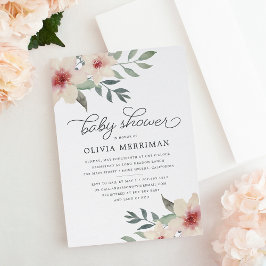 Invitación de Baby Shower de Peach Blossom