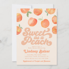 Invitación de Baby Shower de Peach | Pena de bebé