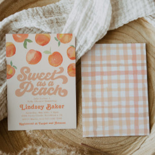 Invitación de Baby Shower de Peach Pequeña Manza