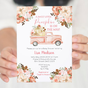 Invitación de Baby Shower de Peach Truck Peach