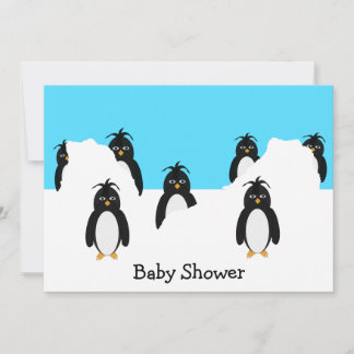 Invitación de Baby Shower de Penguins Design