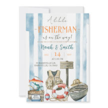 Invitación de Baby Shower de Pequeño Pescador | Rú
