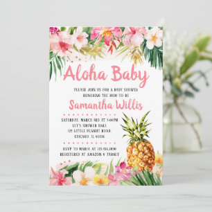 Invitación de Baby Shower de Piña