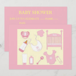 INVITACIÓN DE BABY SHOWER DE PINK BABY STUFF