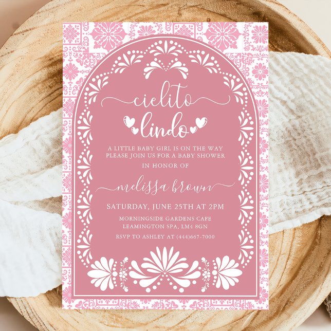 Invitación de Baby Shower de Pink Cielito Lindo (Subido por el creador)