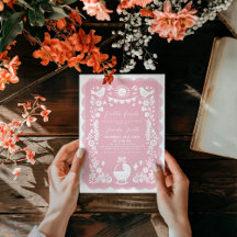 Invitación de Baby Shower de Pink Cielito Lindo