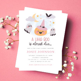 Invitación de Baby Shower de Pink Little Boo Hallo