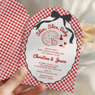 Invitación de Baby Shower de Pizza 'Slice Slice Ba