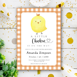 Invitación de baby shower de Pollito
