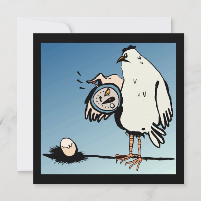 Invitación de Baby Shower de pollo esperada (Anverso)