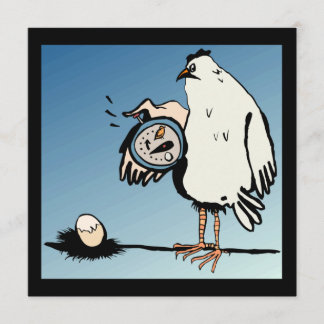 Invitación de Baby Shower de pollo esperada