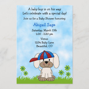 Invitación de Baby Shower de porcino para niños