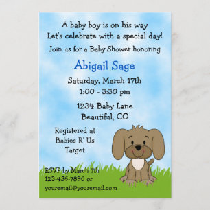 Invitación de Baby Shower de porcino para niños