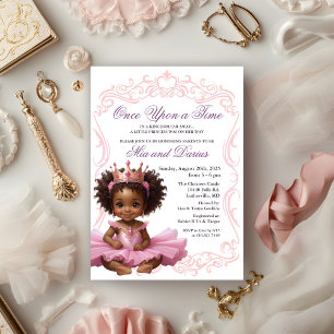 Invitación de Baby Shower de Princesa Afroamerican