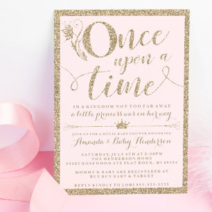 Invitación de Baby Shower de Princesa Érase Una Ve