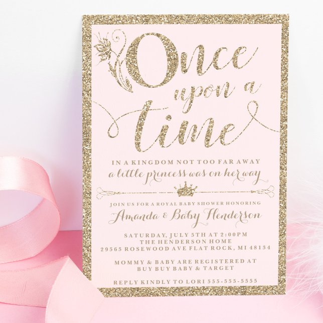 Invitación de Baby Shower de Princesa Érase Una Ve (Subido por el creador)