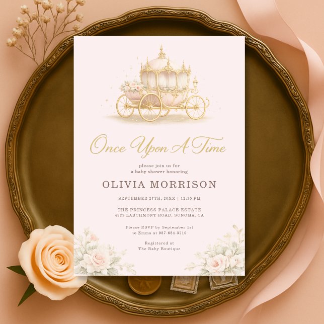 Invitación de Baby Shower de Princesa Rosa Rubor É (Subido por el creador)