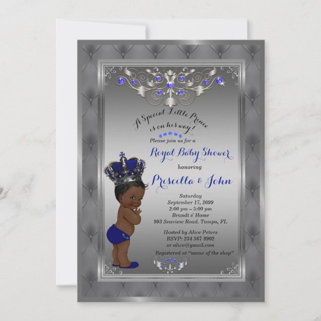 Invitación de Baby Shower de Principito Pequeño, P (Anverso)