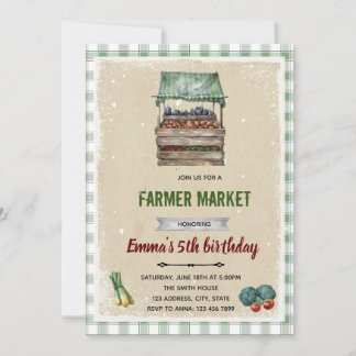 invitación de baby shower de productos locales