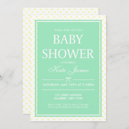 Invitación de Baby Shower de punto y punto de polk