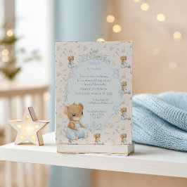 Invitación de Baby Shower de Ratón Pequeño Dulce