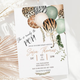 Invitación de Baby Shower de Safari Lista para Rev