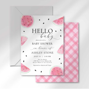 Invitación de Baby Shower de Sandía Little Sweetie