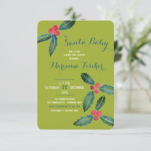 Invitación de baby shower de Santa neutra en cuant