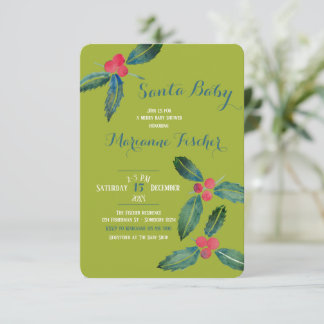 Invitación de baby shower de Santa neutra en cuant