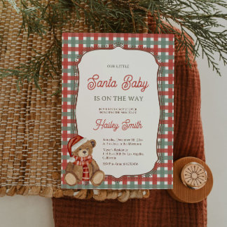 Invitación de Baby Shower de Santa Tema de Bebé de