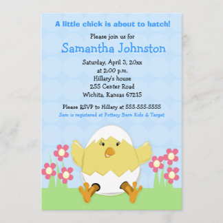 Invitación de Baby Shower de Semana Santa Acabada