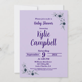 Invitación de Baby Shower de Simple Line Art Boho