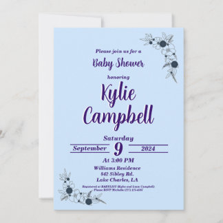 Invitación de Baby Shower de Simple Line Art Boho