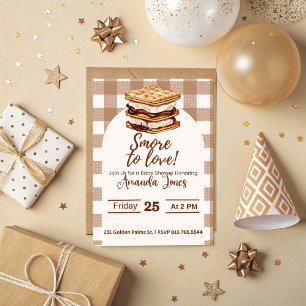 Invitación de baby shower de S'mores