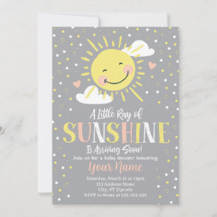 Invitación de Baby Shower de Sol