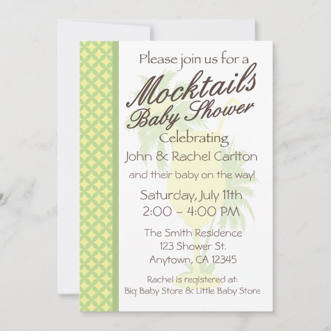 Invitación de Baby Shower de sorpresa (N) (Anverso)