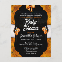 Invitación de Baby Shower de Spiderweb Halloween