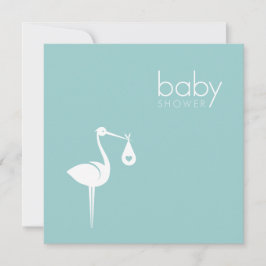 Invitación de Baby Shower de Stork Delivery Boy Bl