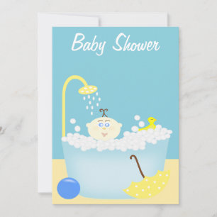 Invitación de Baby Shower de Sudsy Bathtub