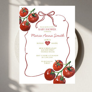 Invitación de Baby Shower de Tomate Dibujado a Man