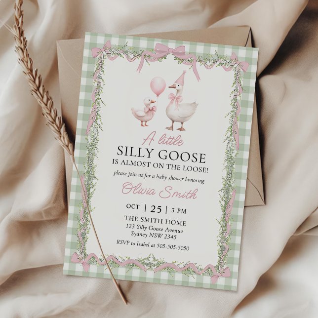 Invitación de baby shower de tonto de cuadros con  (Subido por el creador)