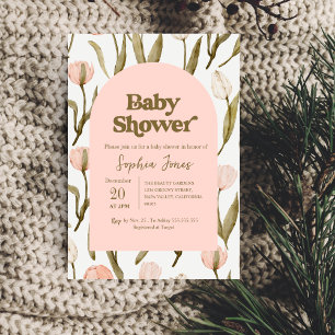 Invitación de Baby Shower de Tulipanes Florales Ro