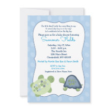 Invitación de Baby Shower de Turtle Reef Blue Dot