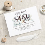 Invitación de Baby Shower de Twinkle Little Star N<br><div class="desc">Invitaciones a una ducha de bebé de estilo rústico y neutro "Twinkle Twinkle Little Star Do You Know How Loved You Are!", con nubes acuarelas esponjosas, bonitas estrellas de madera y la luna de madera colgada en las elegantes letras de la tipografía. En el reverso se encuentran tablas de grano...</div>