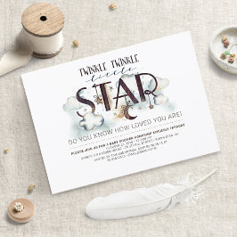 Invitación de Baby Shower de Twinkle Little Star N