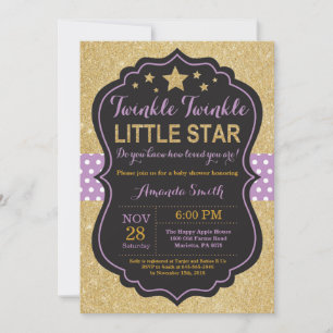Invitación de Baby Shower de Twinkle Twinkle Littl