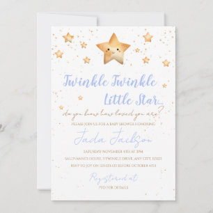 Invitación de Baby Shower de Twinkle Twinkle Littl